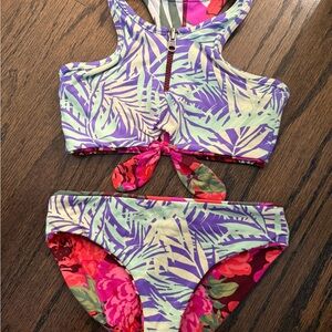 Maaji Reversible Purple and Pink Kids Swim Bikini.